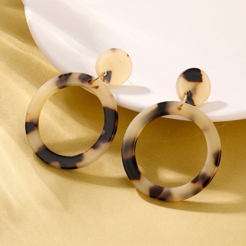 

Graphic Ring Drop Earrings, Multicolor