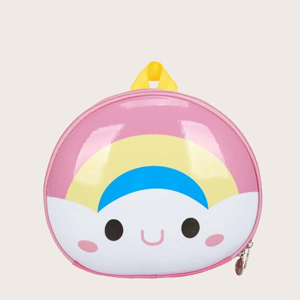 

Girls Cartoon Graphic Backpack, Pink