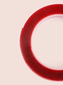 1卷雙面膠帶壓在指甲上粘合劑強力粘性安裝膠帶壓在指甲包裝 - 紅色 - 查看 4