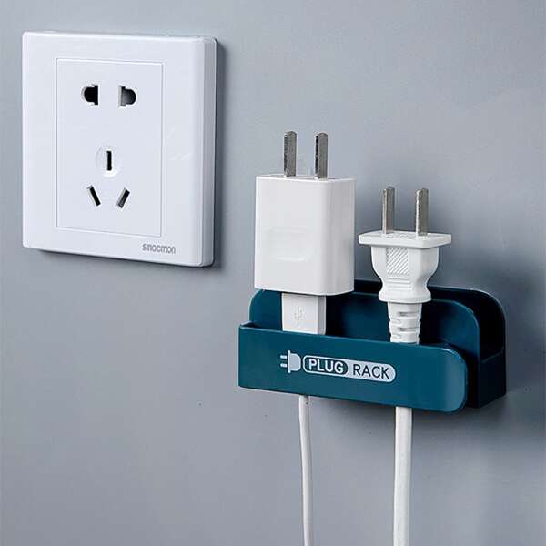 

1pc Plastic Power Plug Holder, Blue