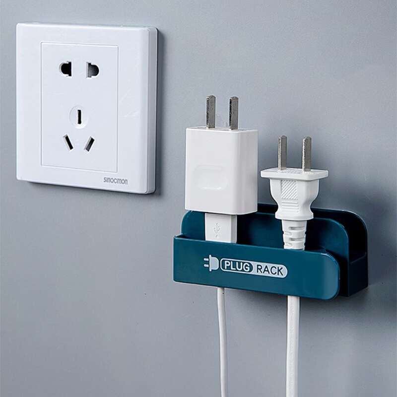 

1pc Plastic Power Plug Holder, Blue