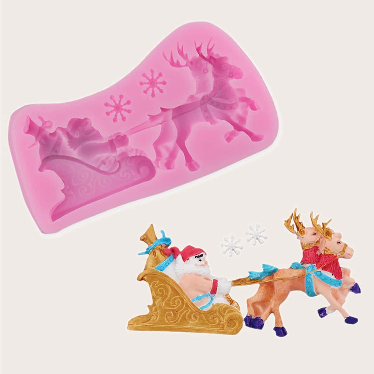 

Santa Claus Silicone Cake Mold, Pink