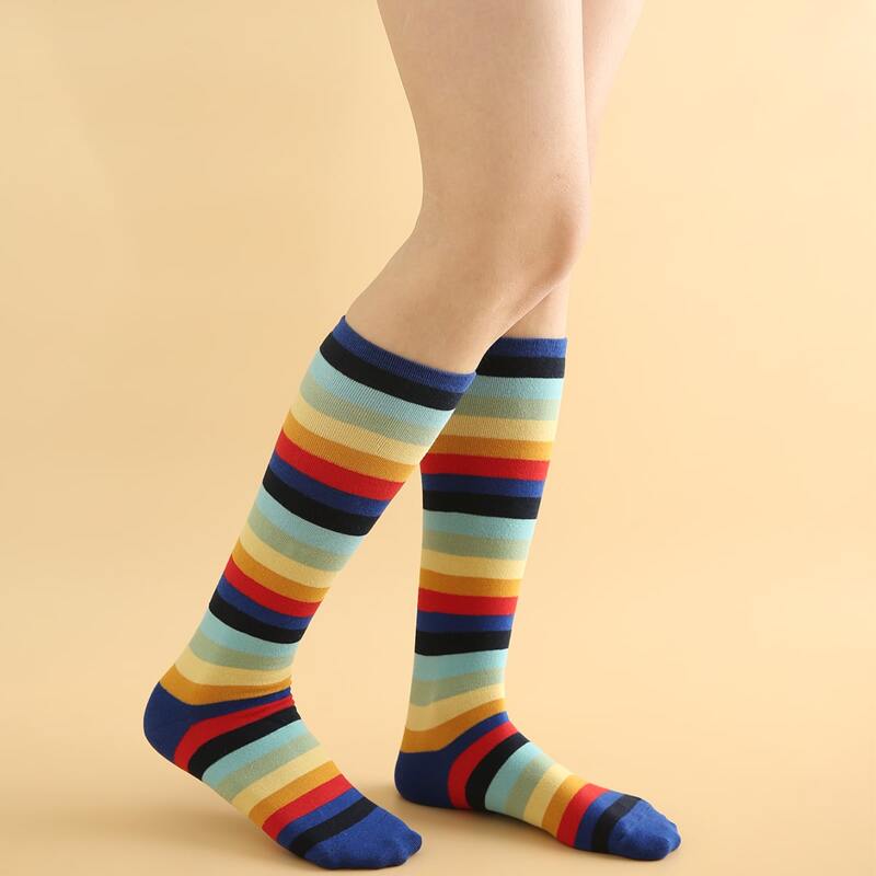 

Colorful Striped Socks, Multicolor