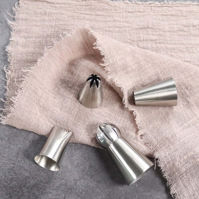 

4pcs Piping Nozzle Set, Silver