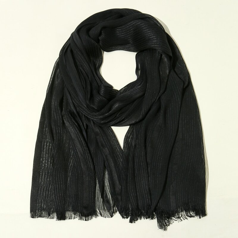 

Simple Plain Scarf, Black