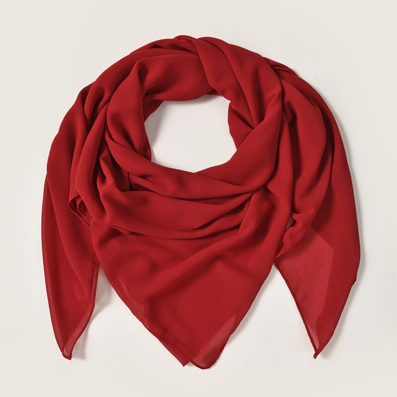 

Simple Plain Scarf, Red