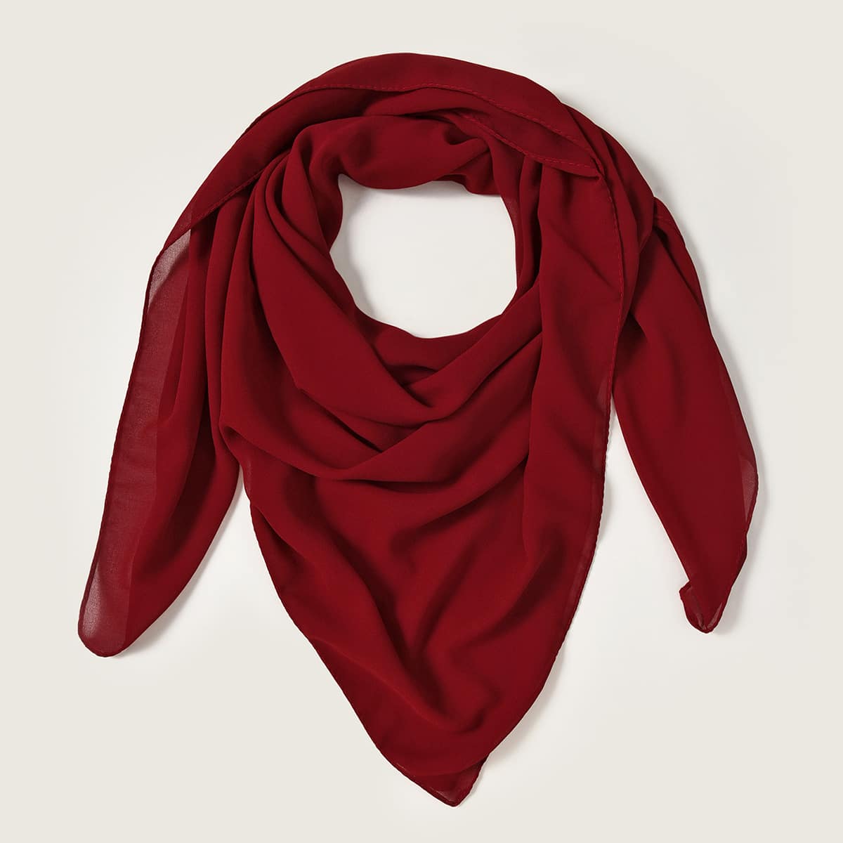 

Simple Plain Scarf, Burgundy