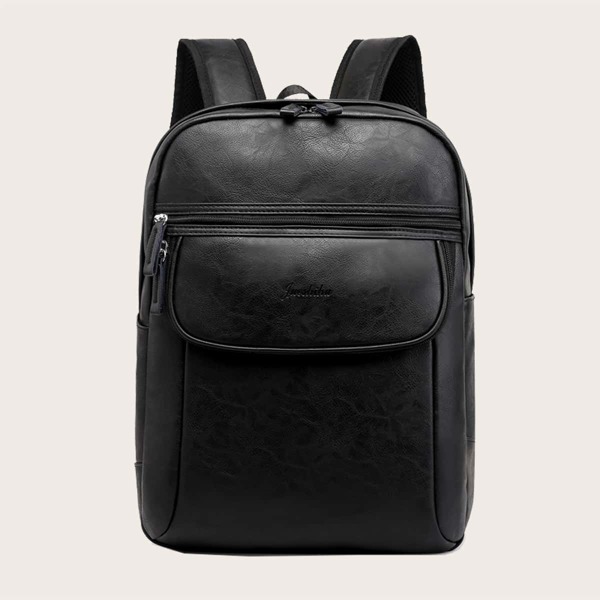 

Men Zip Front Backpack, Black
