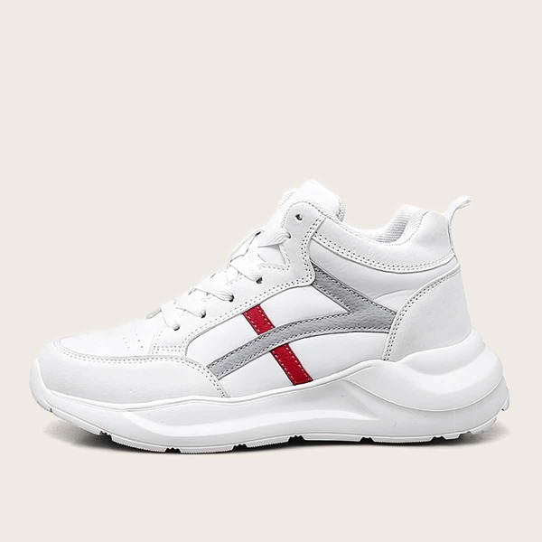 

Lace-up Front Wide Fit Chunky Sneakers, White