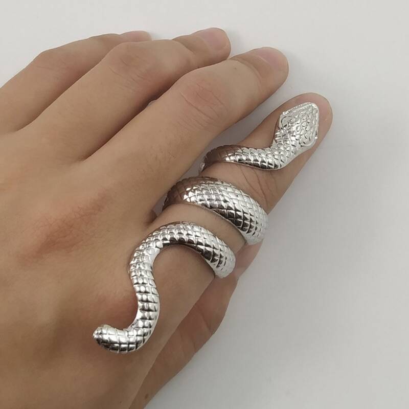 

1pc Snake Ring, Silver