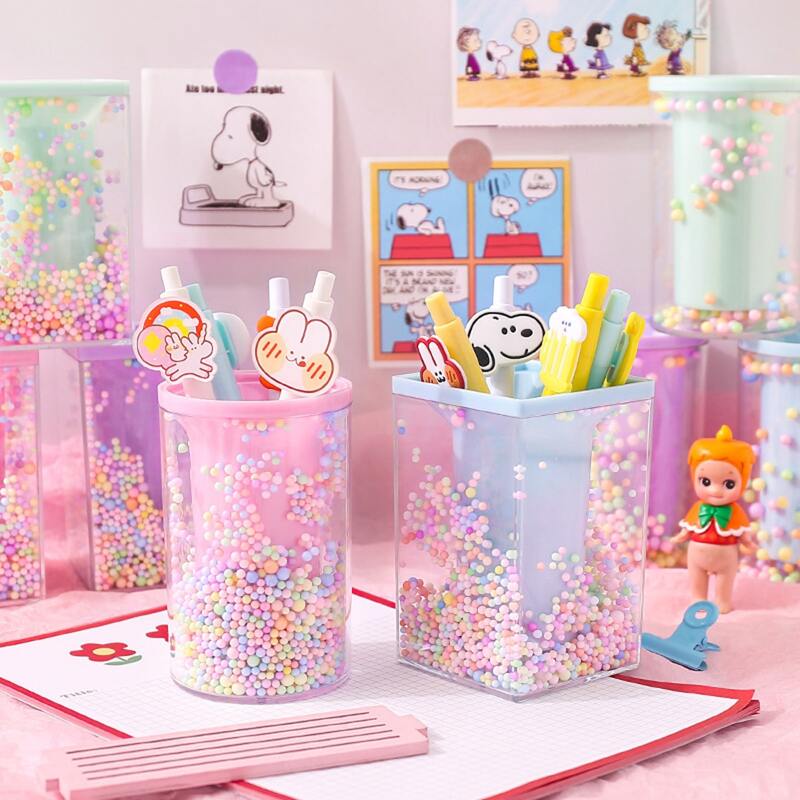 

1pc Random Clear Pen Holder, Multicolor