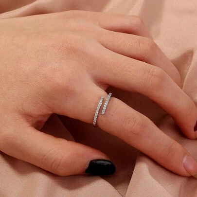 Nooxian Nhẫn trang trí Rhinestone