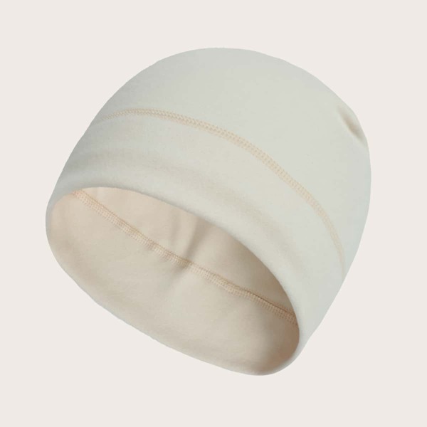 

1pc Simple Beanie, Beige