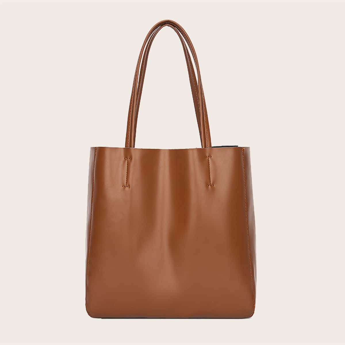 

Minimalist Large Capacity Tote Bag, Brown