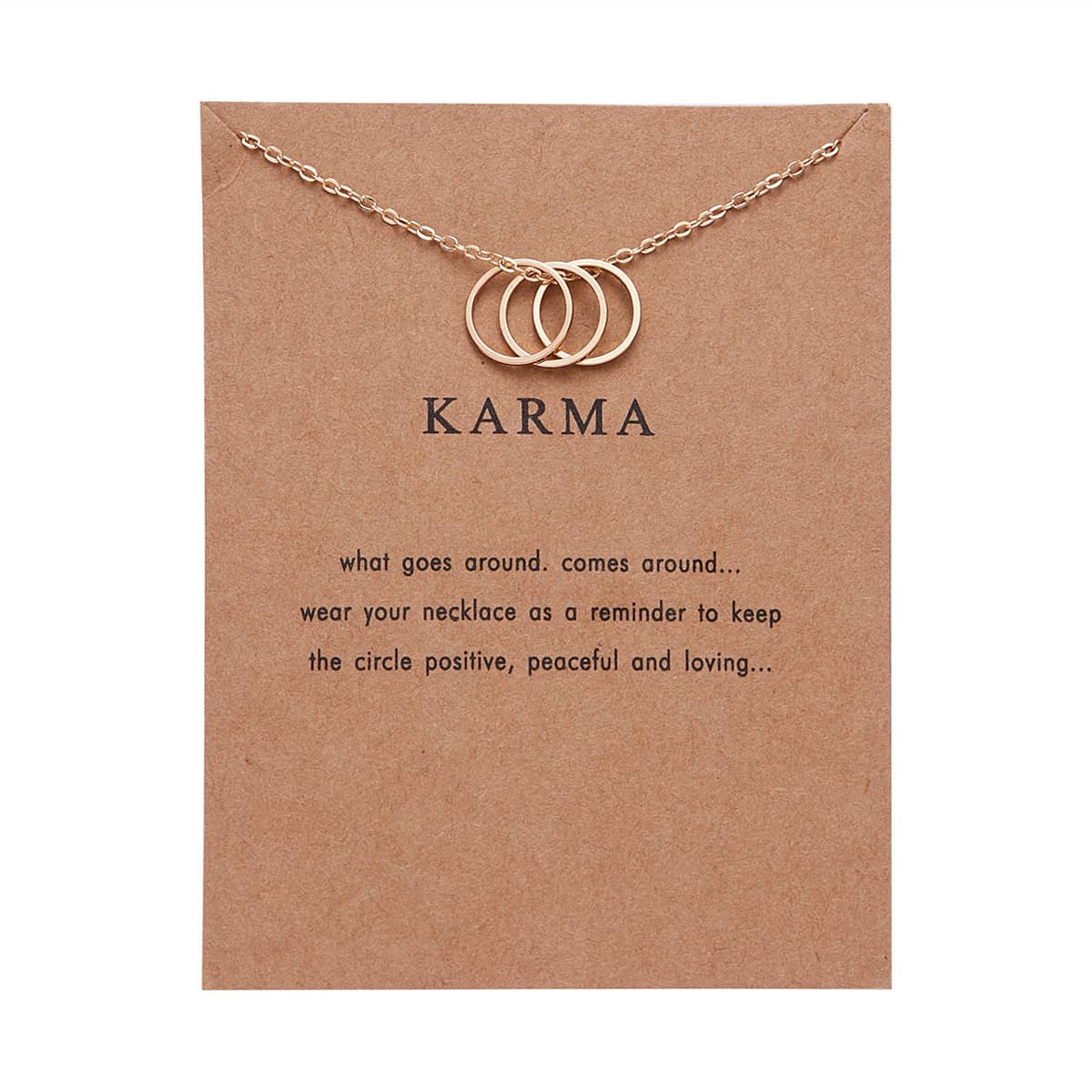 

Ring Pendant Chain Necklace, Gold