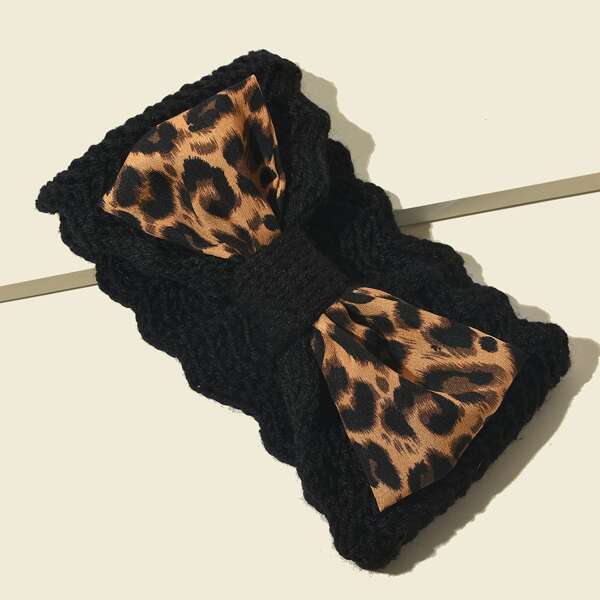 

Leopard Bow Decor Headband, Multicolor