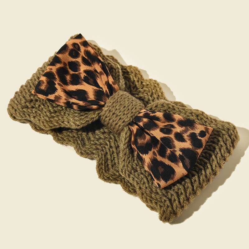 

Leopard Bow Decor Headband, Multicolor