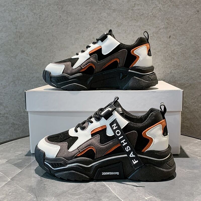 

Colorblock Lace-up Chunky Sneakers, Multicolor