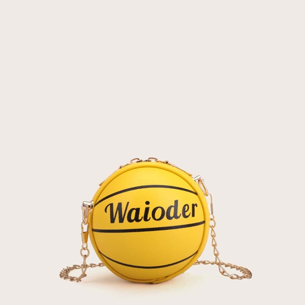 

Mini Ball Shaped Chain Bag, Yellow