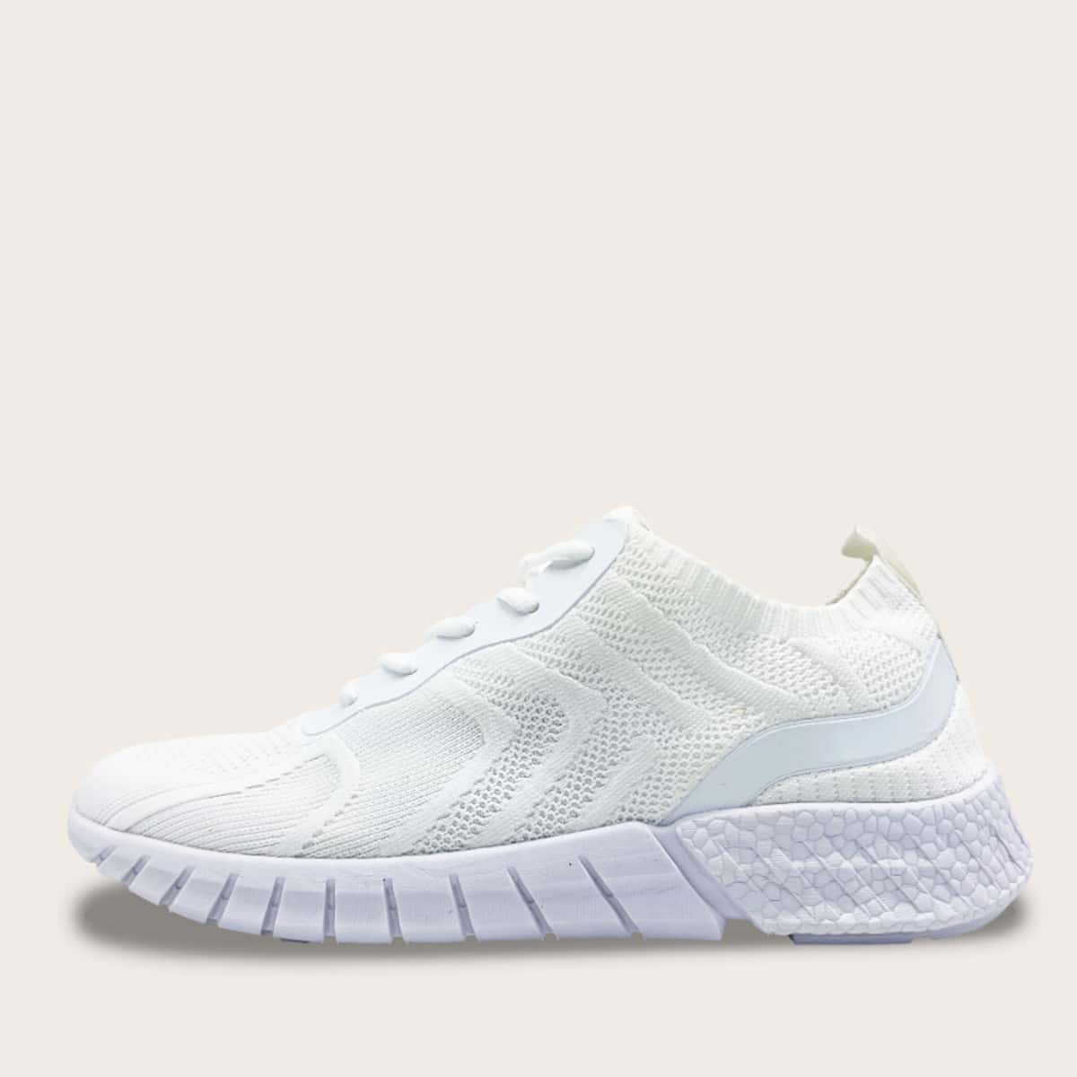 

Lace-up Front Wide Fit Sneakers, White