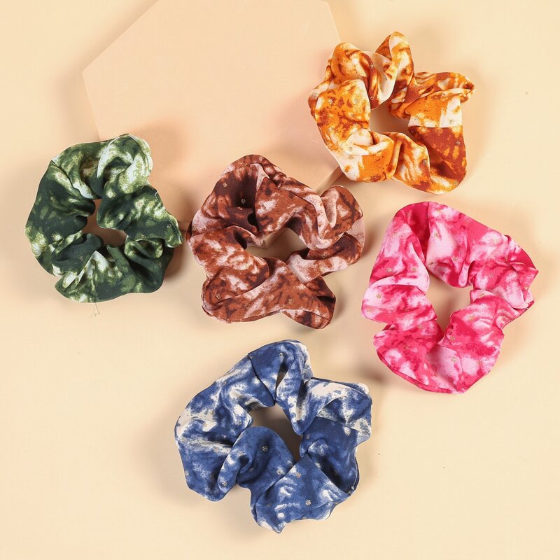 

5pcs Tie Dye Scrunchie, Multicolor
