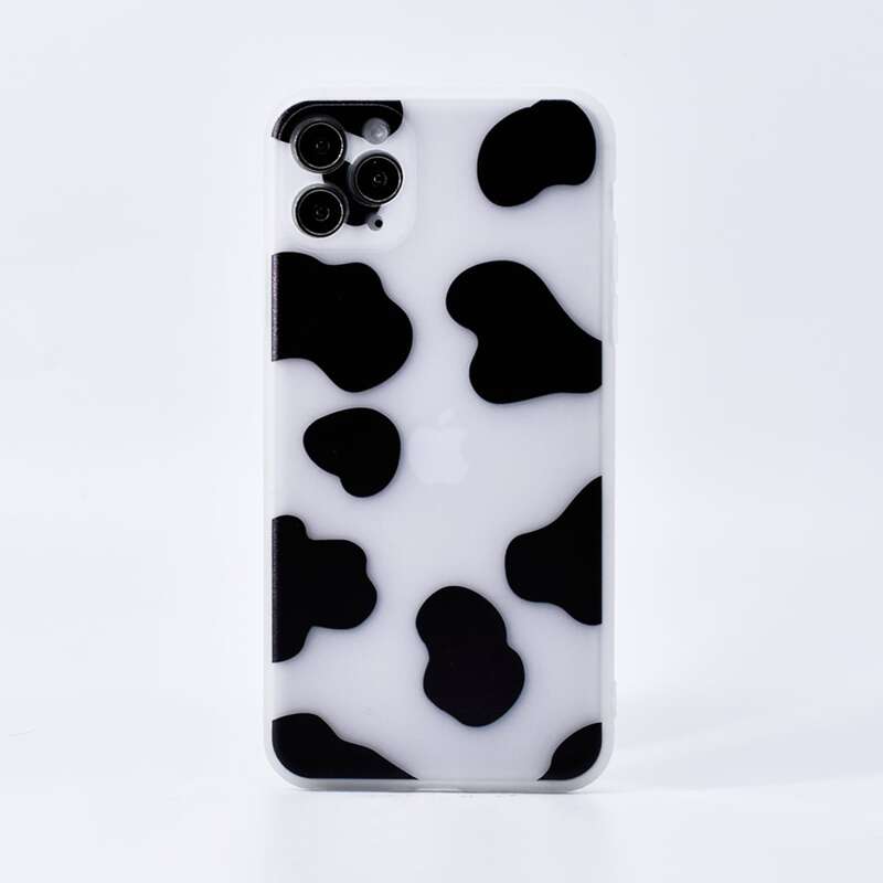 

Cow Print Two Tone iPhone Case, Clear