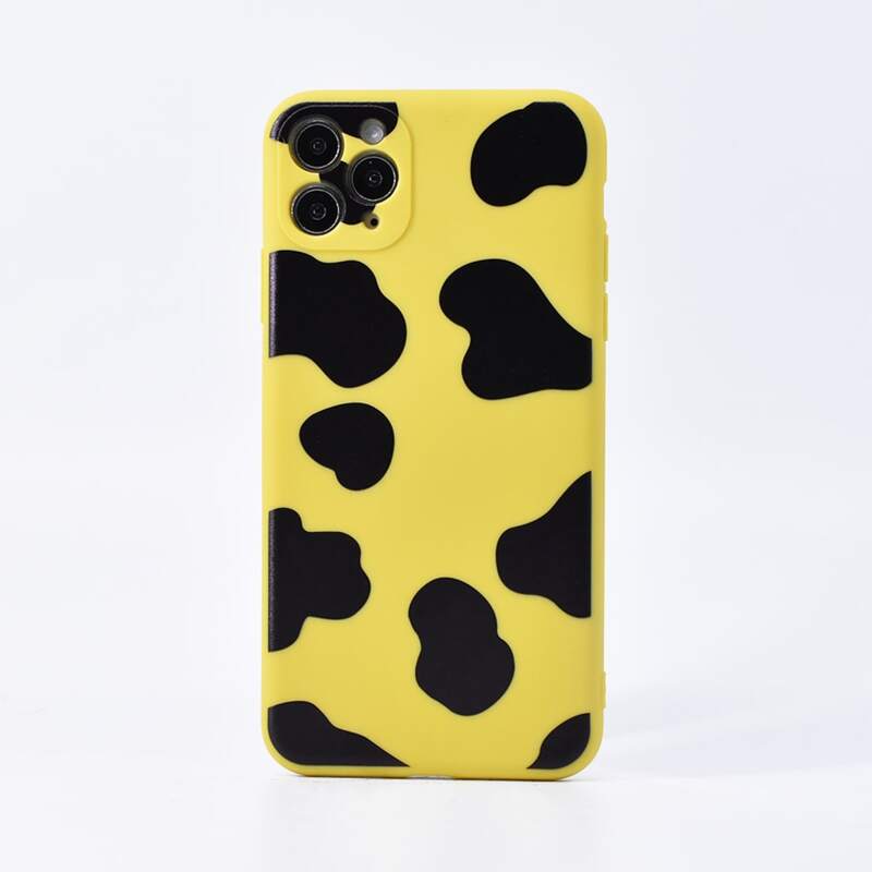 

Cow Print Two Tone iPhone Case, Yellow
