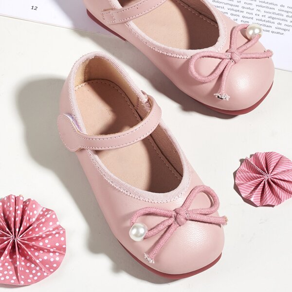 

Toddler Girls Bow Decor Flats, Pink