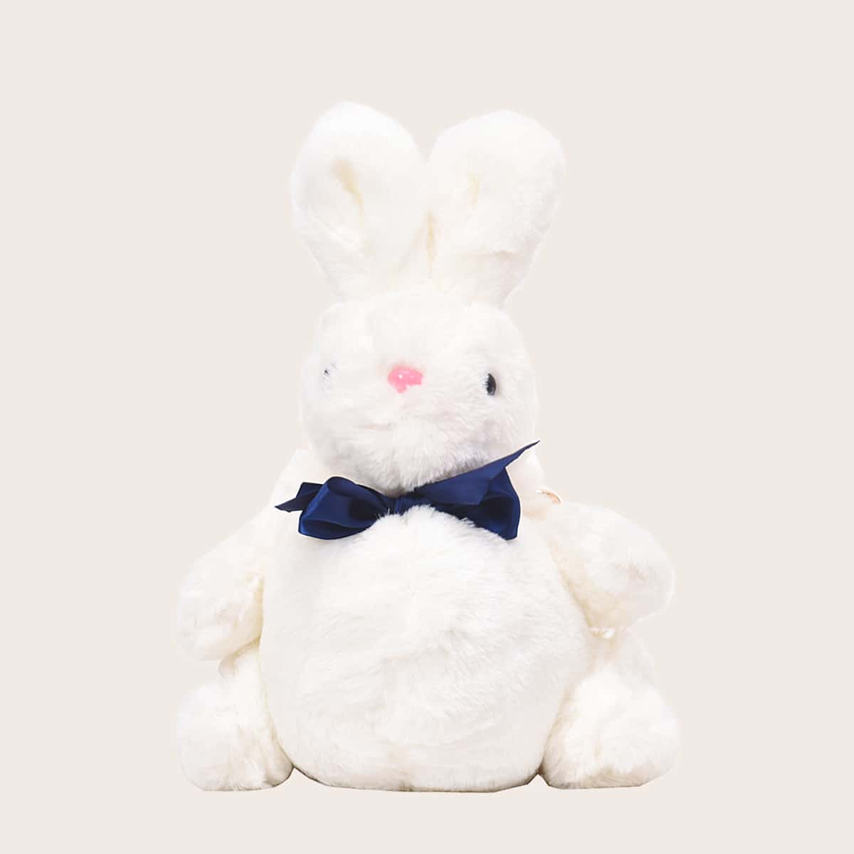 

Cartoon Rabbit Shaped Fluffy Crossbody Bag, White
