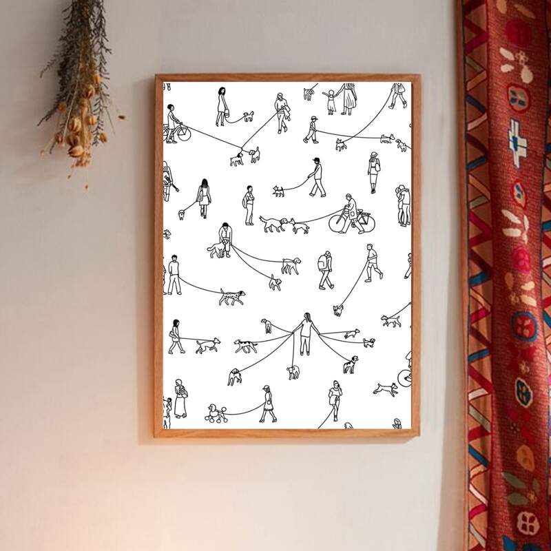 

Figure Graphic Wall Painting Without Frame, Black