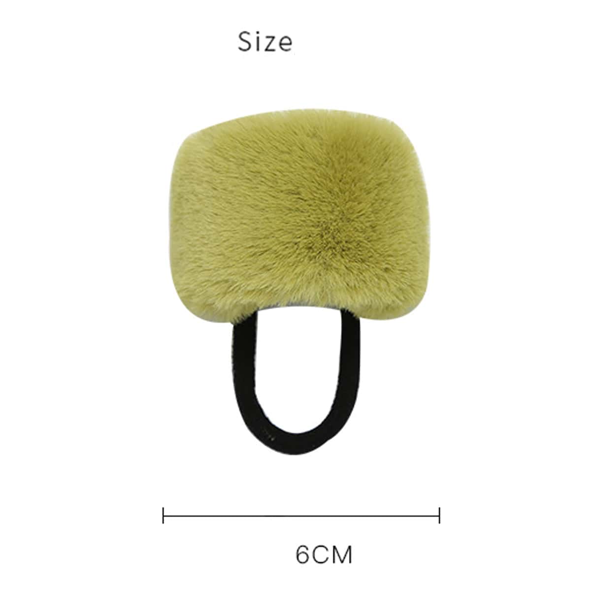 

2pcs Random Fluffy Hair Tie, Multicolor