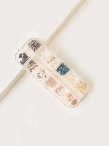 1Box Asymmetric Shape Of Multi-Colored Mother-Of-Pearl 3D Nail Gems Nail Decoration Rhinestones Nail Art Jewelry Accessories Nail Charms For Women Diy Nail Decorations Design - Multicolor - View 3