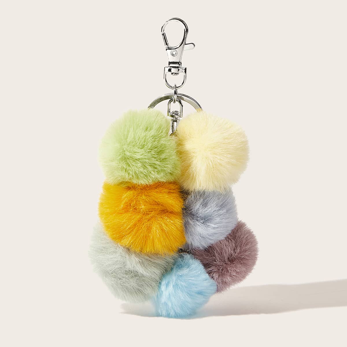 

Colorful Pom Pom Bag Charm, Multicolor