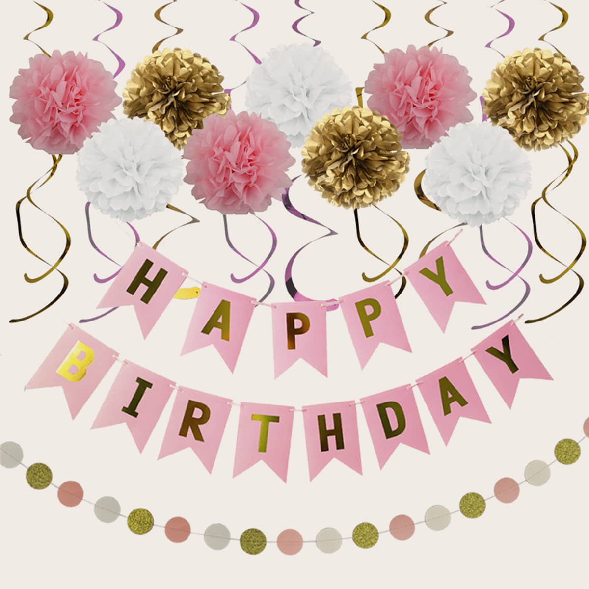 

20pcs Birthday Party Decoration Set, Multicolor