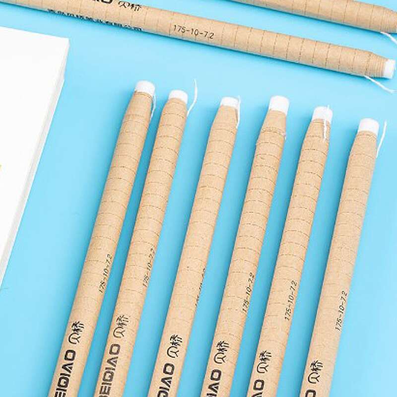 

2pcs Pen Shaped Eraser, Khaki