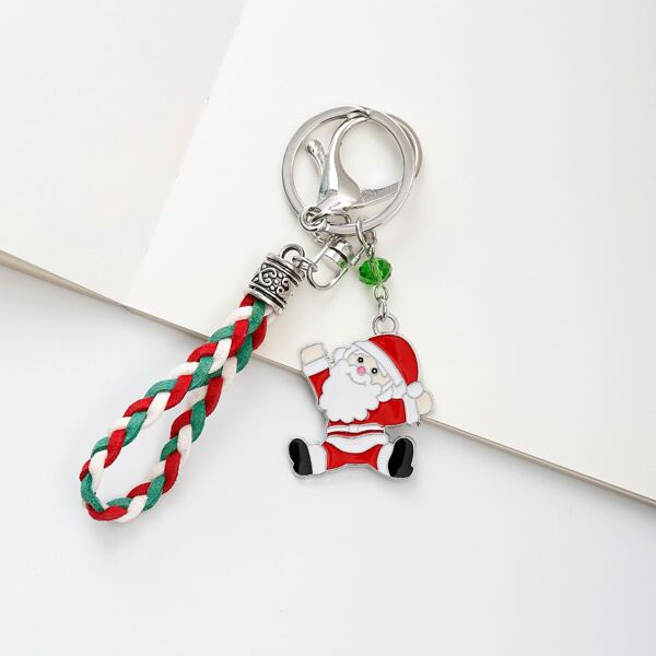 

Santa Claus Pendant Christmas Keychain, Multicolor