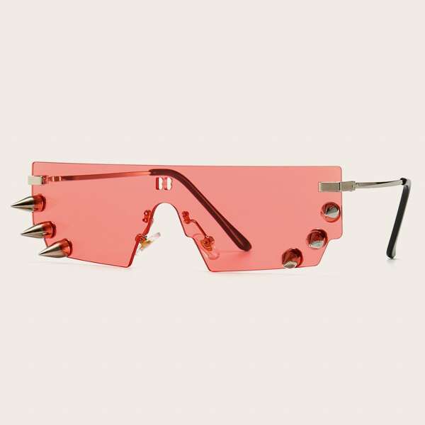 

Studded Decor Rimless Sunglasses