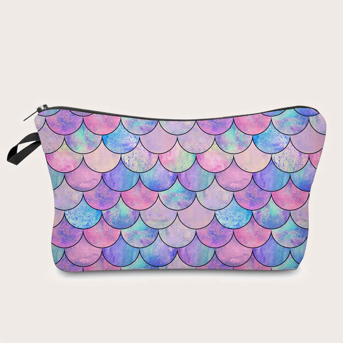 

Fish Scale Pattern Makeup Bag, Multicolor