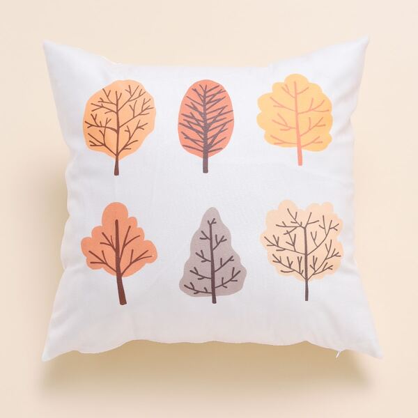 

Tree Print Cushion Cover Without Filler, Multicolor