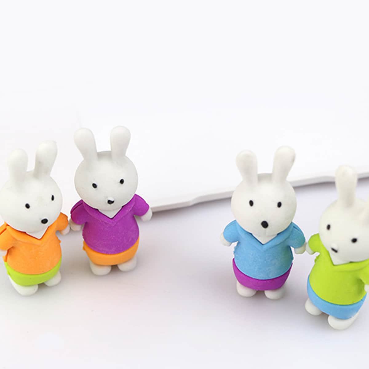 

5pcs Rabbit Design Random Eraser, Multicolor