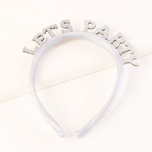 

Letter Decor Hair Hoop, Silver