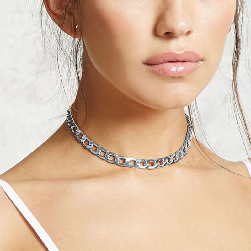 

Simple Chain Choker, Silver