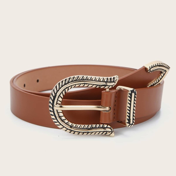 

Metal Buckle Belt, Camel