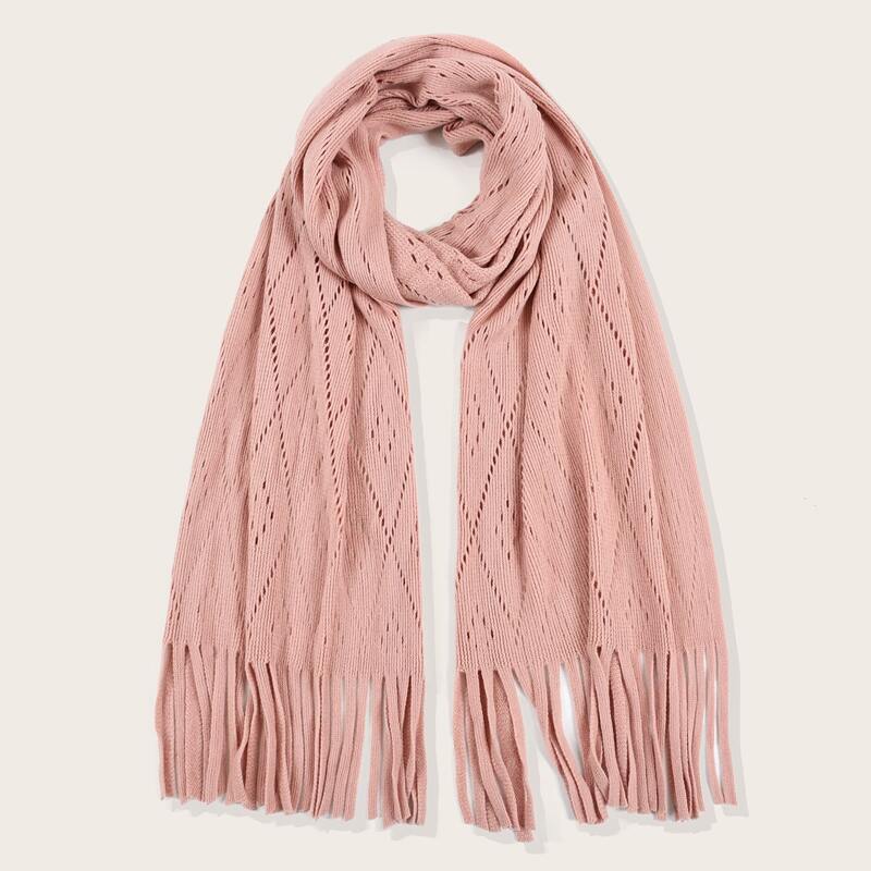 

Solid Geo Scarf, Pink