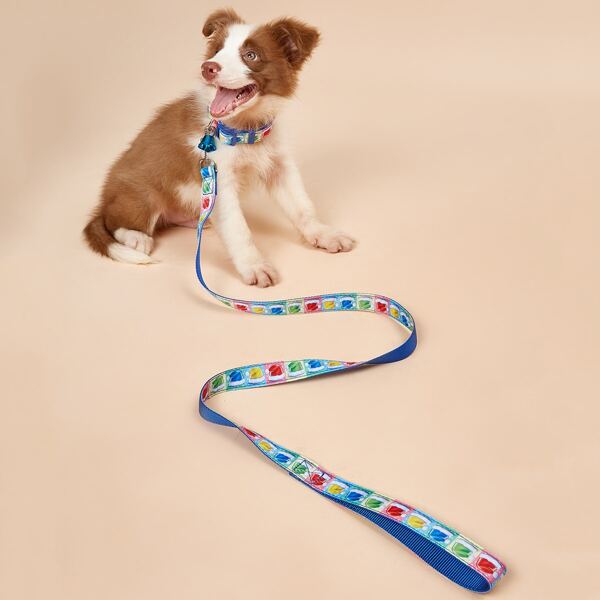 

Christmas Hat Print Dog Leash, Multicolor