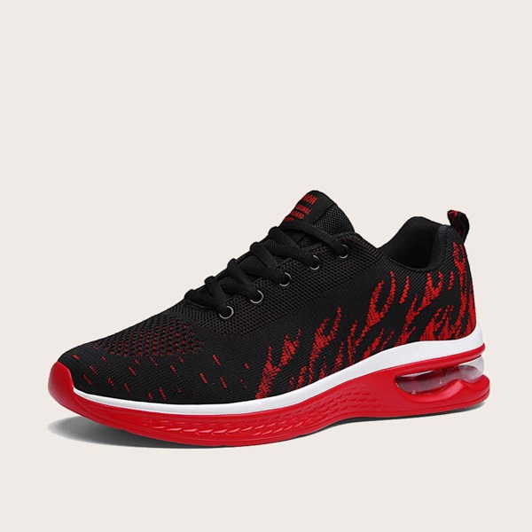 

Men Lace-up Front Wide Fit Sneakers, Black