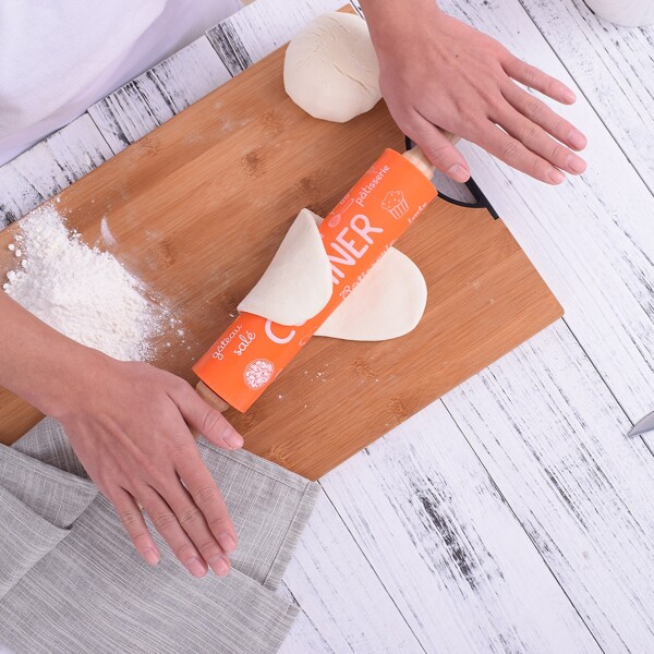 

1pc Letter Graphic Rolling pin, Orange