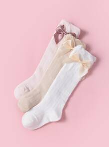 3 pares calcetines de bebé con lazo - Multicolor - Ver 2