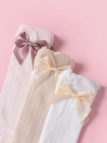 3 pares calcetines de bebé con lazo - Multicolor - Ver 3