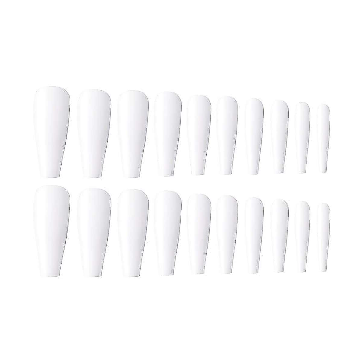 

24pcs Plain Fake Nail, White